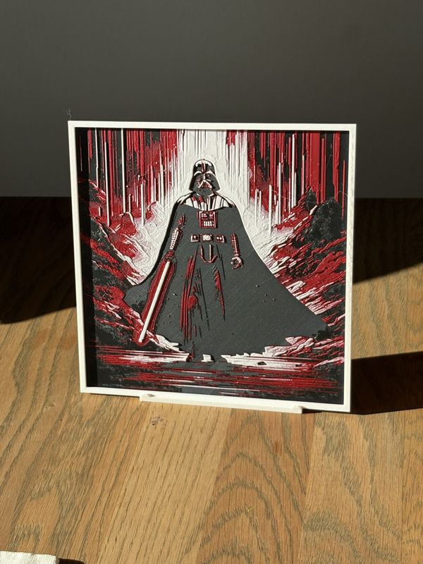 Veggkunst: Darth Vader in Red